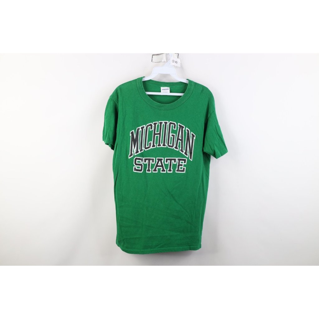 Vtg 90s Starter Mens Medium Michigan State University Short Sleeve T-Shirt Usa